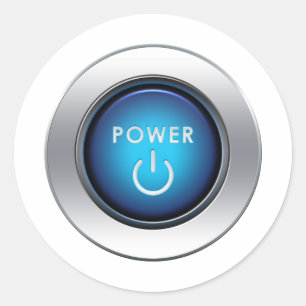 Power Button Ronde Sticker
