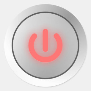 Power Button Ronde Sticker