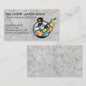 Power Cleaning Logo | Betonachtergrond Visitekaartje (Voorkant / Achterkant)