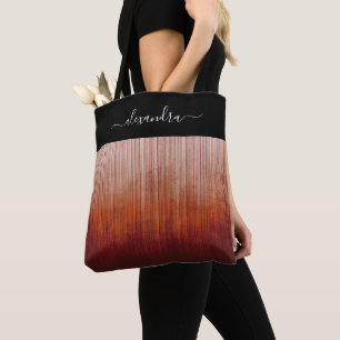 Power Colors rustic ombre gepersonaliseerde stripe Draagtas