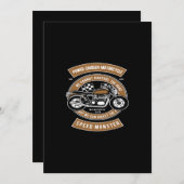 power cruiser motorcycle speed monster kaart (Voorkant / Achterkant)