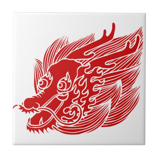 Power Dragon Tile Tegeltje (Voorkant)