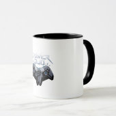 Power Duo Sleek Grey Gray Gaming Mug (Devant droit)