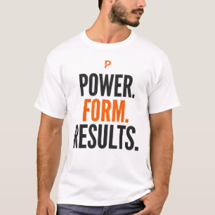 Power Form Resultaten Motiverende Gym Typografie  T-shirt