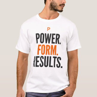 Power Form Resultaten Motiverende Gym Typografie  T-shirt