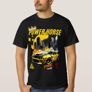 Power Horse Muscle voiture graphique T-shirt