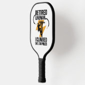 Power Line Worker Black Gold Lightning Graphic Pickleball Paddle (Links)