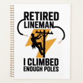 Power Lineman Black Gold Lightning Bolt Design Planner (Voorkant)