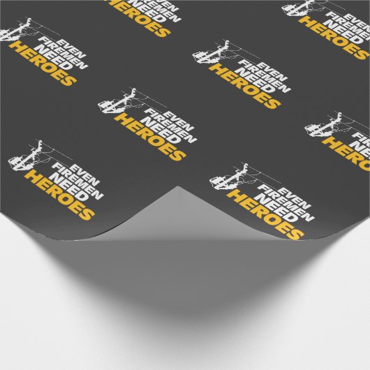 Power Lineman Gift Funny zelfs Firemen heeft helde Cadeaupapier (Hoek)