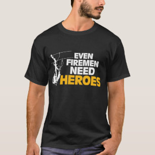 Power Lineman Gift Funny zelfs Firemen heeft helde T-shirt