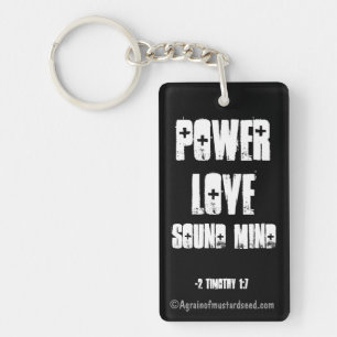 Power Love Sound Mind Bible Quote Sleutelhanger