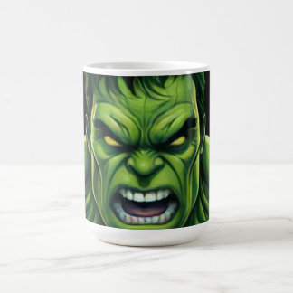 Power Monster Comic Mug – Green Muscular Creature Koffiemok