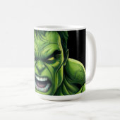 Power Monster Comic Mug – Green Muscular Creature Koffiemok (Voorkant rechts)