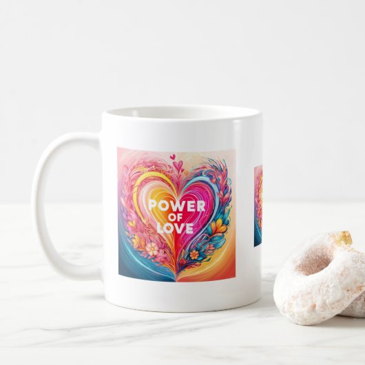 "Power of Love™ V3 Coffee Mug (Avec donut)