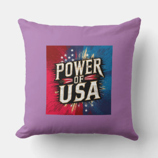 Power of USA Coussin - Drapeau américain patriotiq