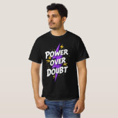 "Power Over Doubt" Hommes T-shirts design (Devant entier)