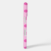 Power Pink Polka Dot en Stripe Patroon Case-Mate iPhone Case (Achterkant / Rechts)