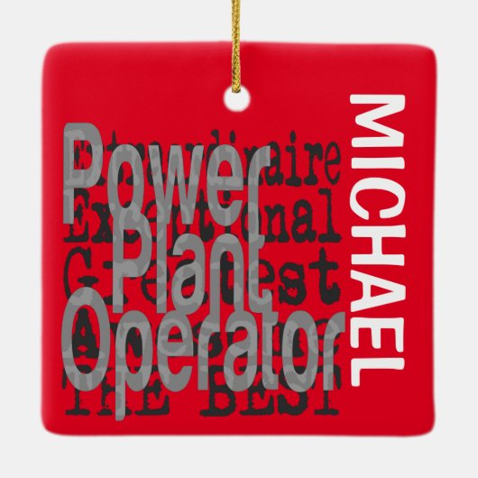 Power Plant Operator Extraordinaire CUSTOM Keramisch Ornament (Achterkant)