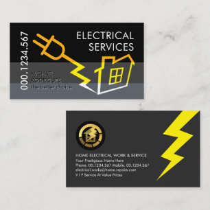 Power Plug Lightning Powers Home Visitekaartje