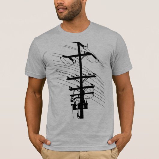 Power Pole Silhouette van Robert Lopo T-shirt (Voorkant)