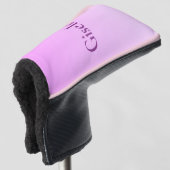 Power roze gradiënt Golf Head Hoesje Golfheadcover (3/4 voorkant)