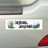 Power Struggle-Nukes tegen Windmills Bumpersticker (Op auto)