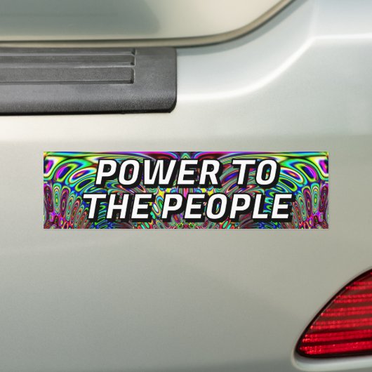 POWER TO THE PEOPLE BUMPERSTICKER (Op auto)
