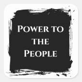 Power to the People t shirt political statement Vierkante Sticker (Voorkant)