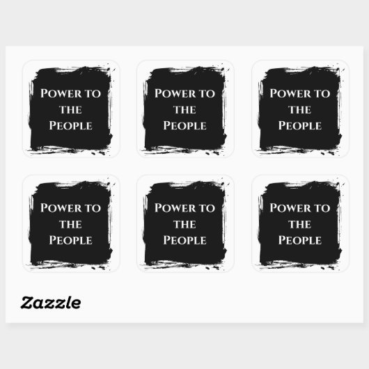 Power to the People t shirt political statement Vierkante Sticker (Vel)