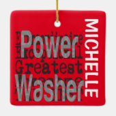 Power Washer Extraordinaire CUSTOM Keramisch Ornament (Achterkant)