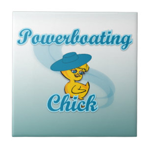 Powerboating Chick #3 Tegeltje