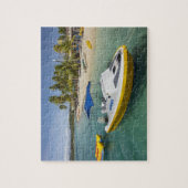 Powerboot en banaanboot legpuzzel (Verticaal)