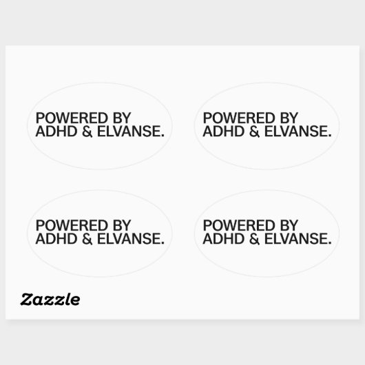 Powered by ADHD & Elvanse | Autocollants (Feuille)