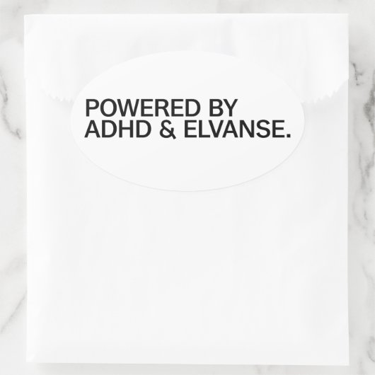 Powered by ADHD & Elvanse | Autocollants (Sac)