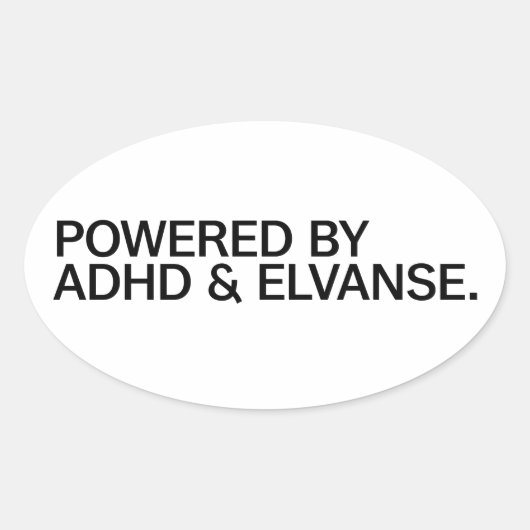  Powered By ADHD & Elvanse  | Sticker (Voorkant)