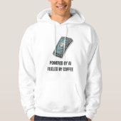 Powered By AI Fueled By Coffee Hoodie - Tech Geek (Voorkant)