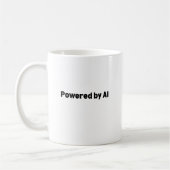 Powered by AI Mug – AI-Themed Gift for Techies (Gauche)