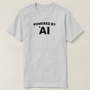 Powered by AI™ T-shirt (Pas aan!)