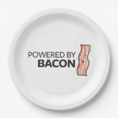 Powered by Bacon Papieren Bordje (Voorkant)