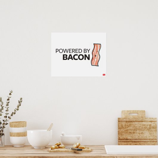 Powered by Bacon Poster (Keuken)