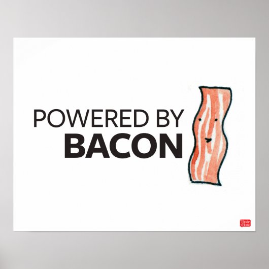 Powered by Bacon Poster (Voorkant)