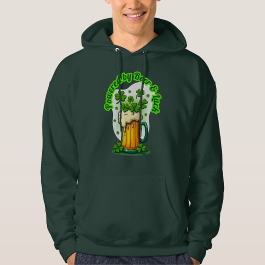 Powered by Beer St Patrick’s Day Shirt – moletom (Voorkant)