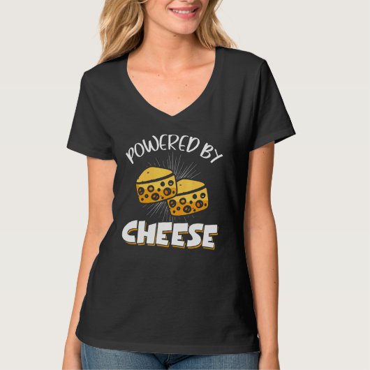 Powered By Cheese T-shirt (Voorkant)