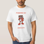 Powered By Chocolate | Funny Design T-shirt (Voorkant)