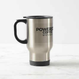 Powered by Coffee and a Lab Stainless Travel Mug Reisbeker