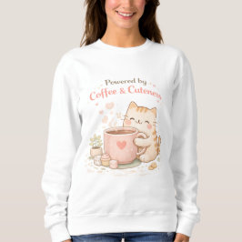 Powered by Coffee and Cuteness Cute Kitty Cat Warm Trui