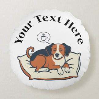 Powered by Coffee & Dog Dreams Rond Kussen