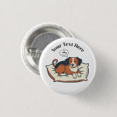 Powered by Coffee & Dog Dreams Ronde Button 3,2 Cm (Voorkant /achterkant)