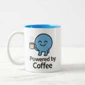 Powered by Coffee - Drôle Smilo Mug (Gauche)