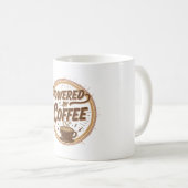 Powered by Coffee"  retro koffieliefhebber Koffiemok (Voorkant rechts)